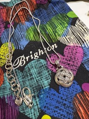 Brighton  Celtic knot Silver Pendant on Snake Chain